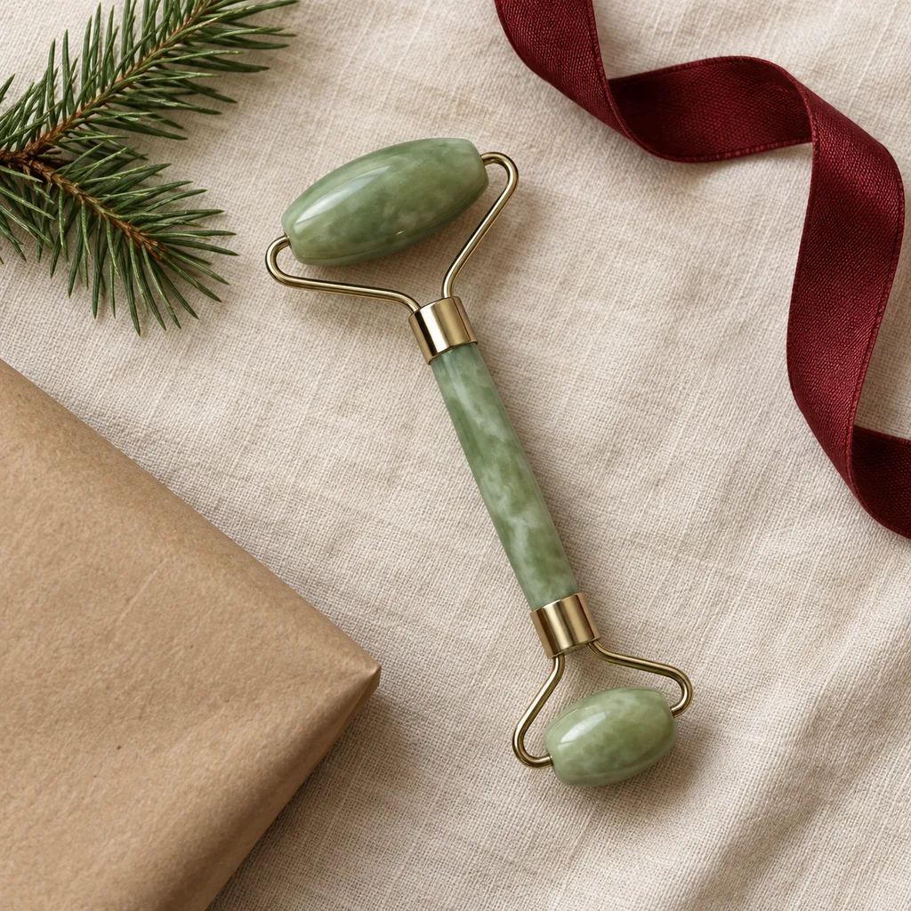 Representative photo-style image of soothing facial massage roller — generated, not a specific product