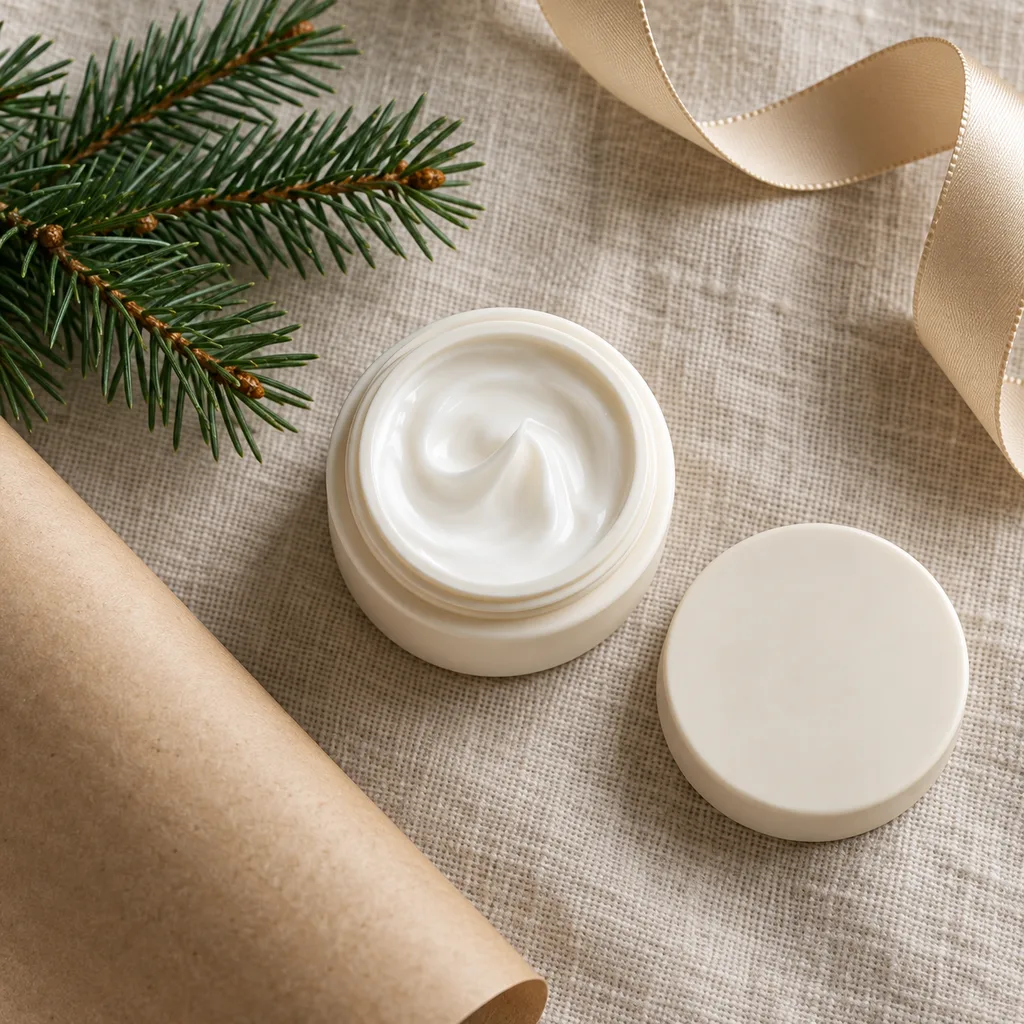 Representative photo-style image of soothing sensitive eye cream — generated, not a specific product