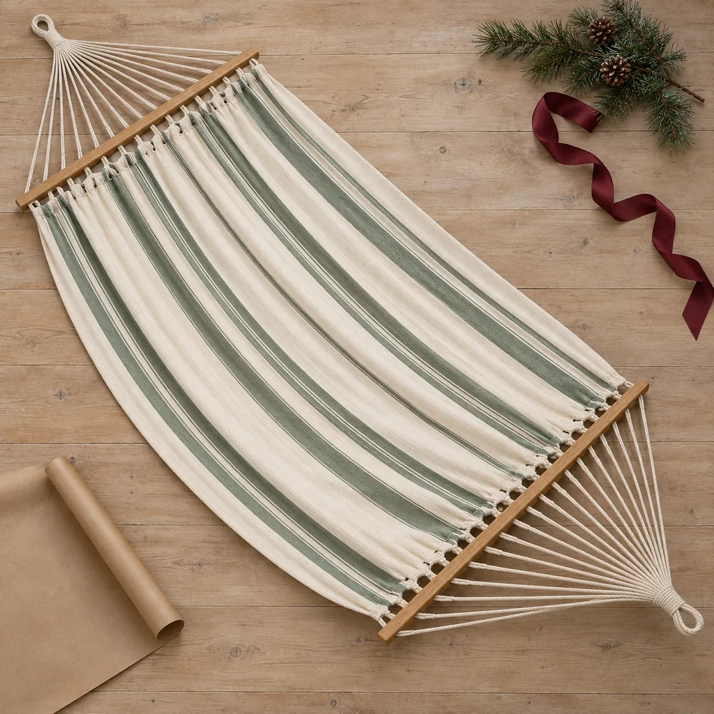 Representative photo-style image of two person hammock — generated, not a specific product