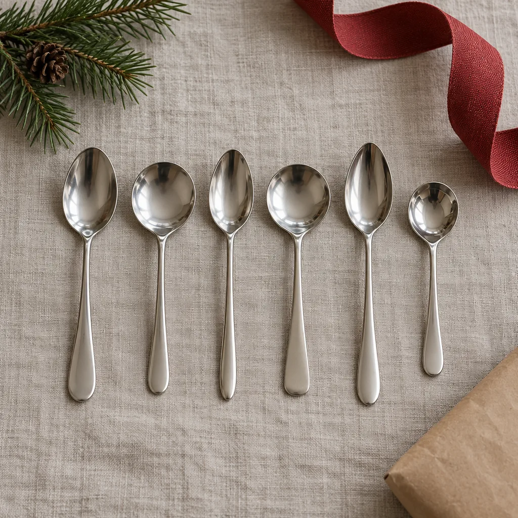 Representative photo-style image of specialty coffee spoon collection — generated, not a specific product
