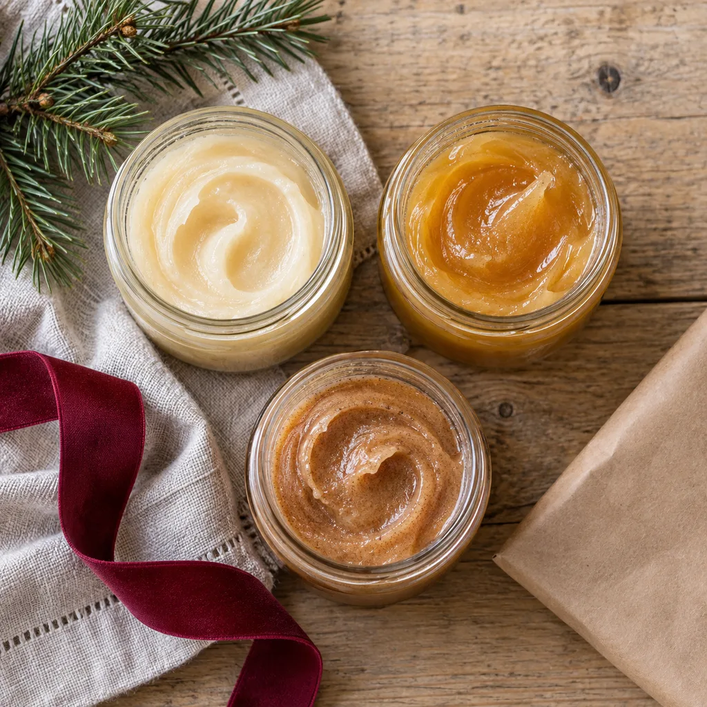 Representative photo-style image of specialty honey spread collection — generated, not a specific product