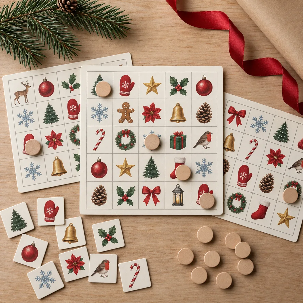 Representative photo-style image of specialty themed bingo set — generated, not a specific product