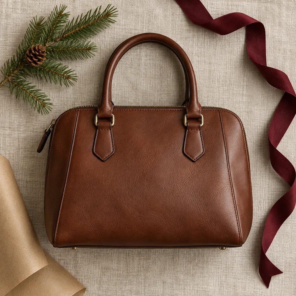 Representative photo-style image of structured professional satchel — generated, not a specific product