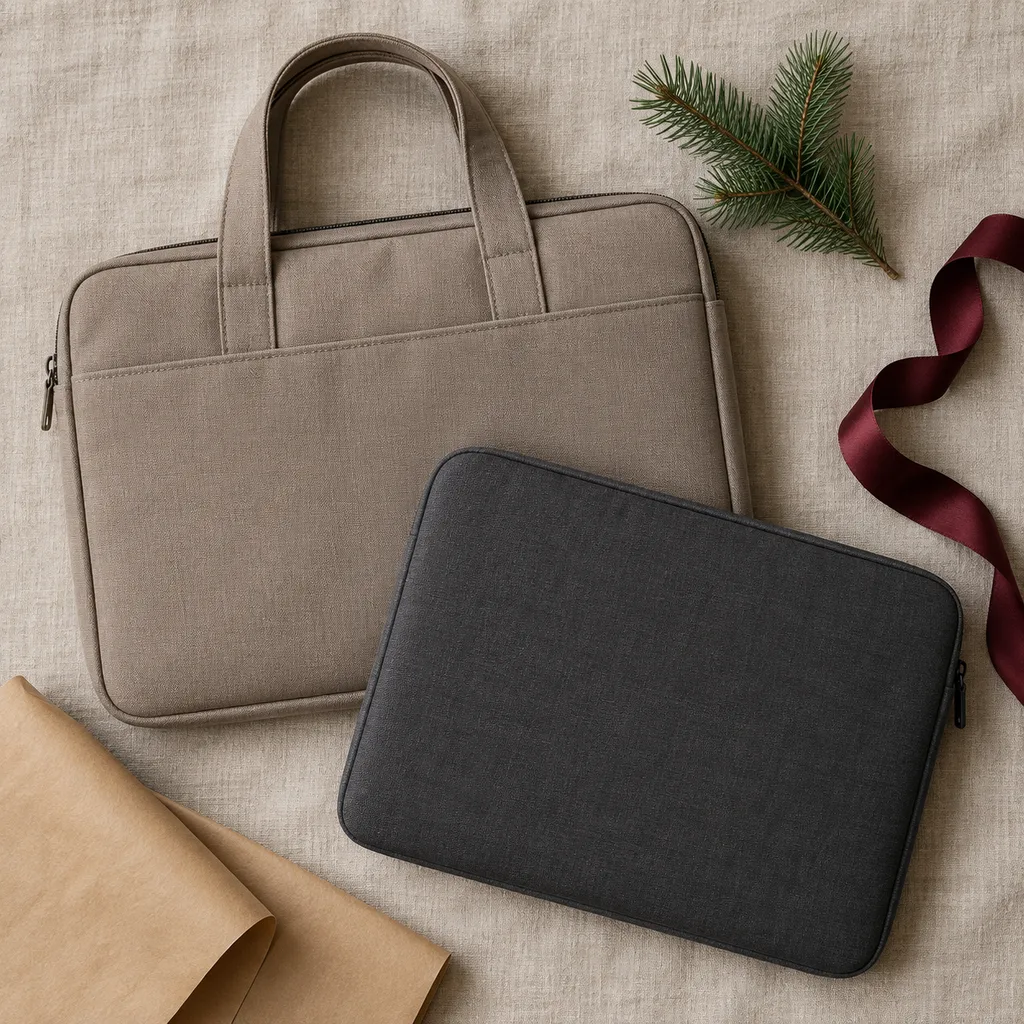 Representative photo-style image of stylish laptop bags — generated, not a specific product