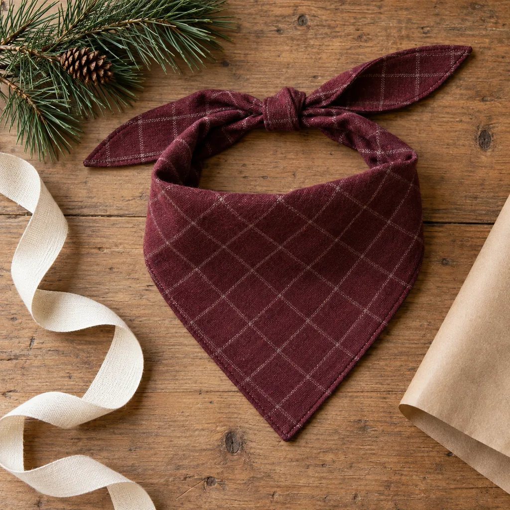 Representative photo-style image of stylish pet bandana — generated, not a specific product