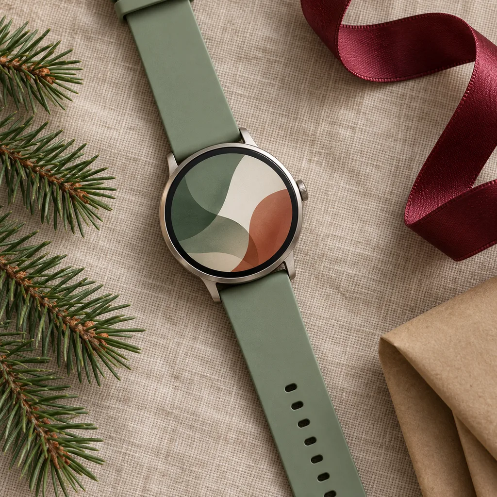 Representative photo-style image of stylish smart watch with customizable design — generated, not a specific product