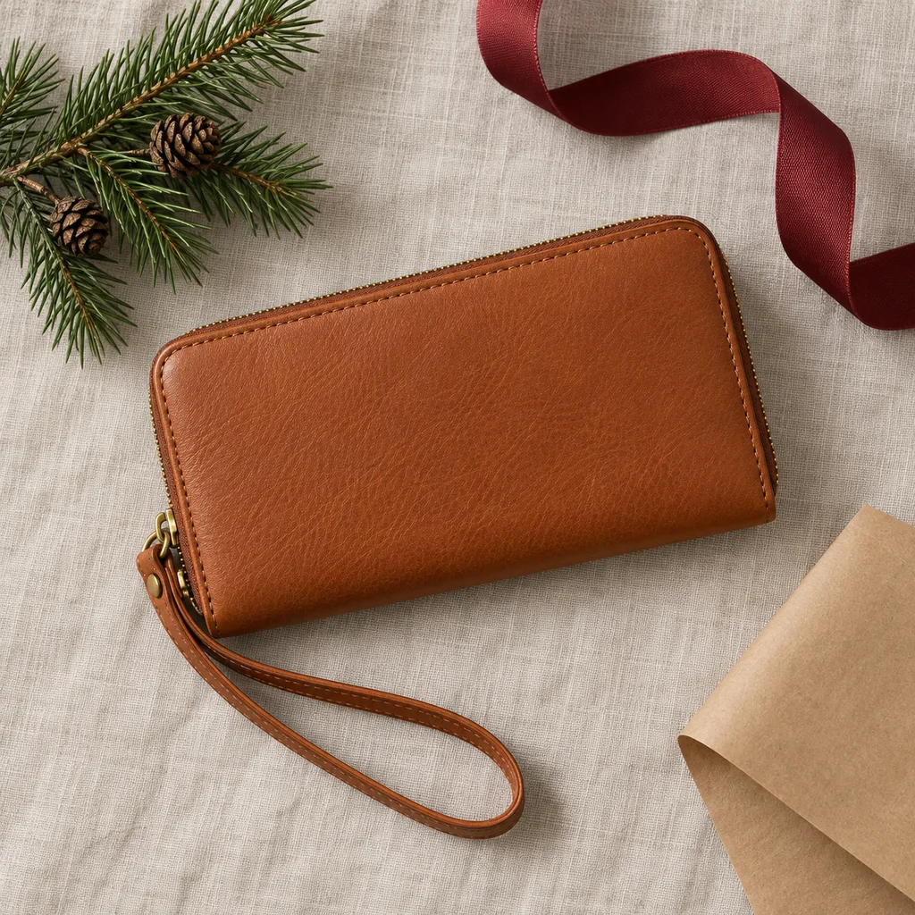 Representative photo-style image of wristlet wallet — generated, not a specific product