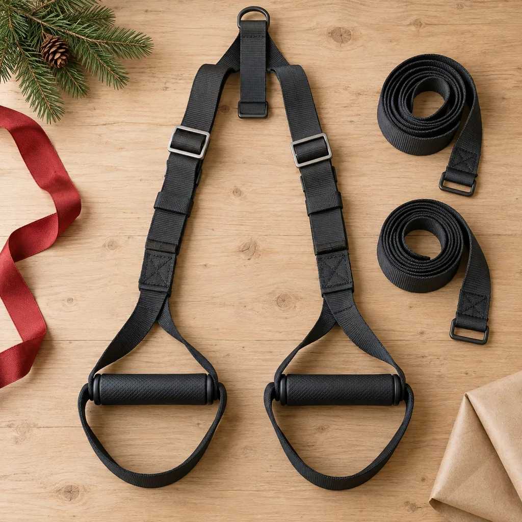 Representative photo-style image of suspension trainer with extension straps — generated, not a specific product