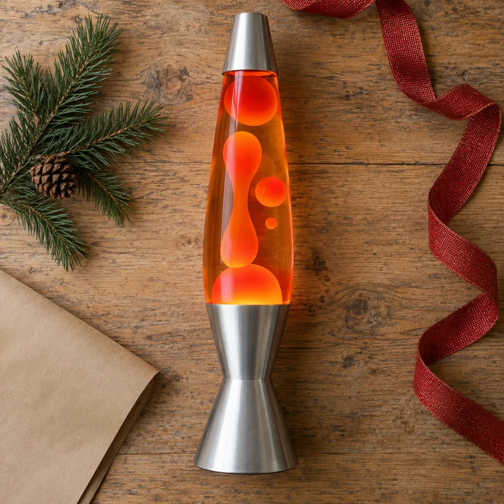 Representative photo-style image of tall lava lamp — generated, not a specific product