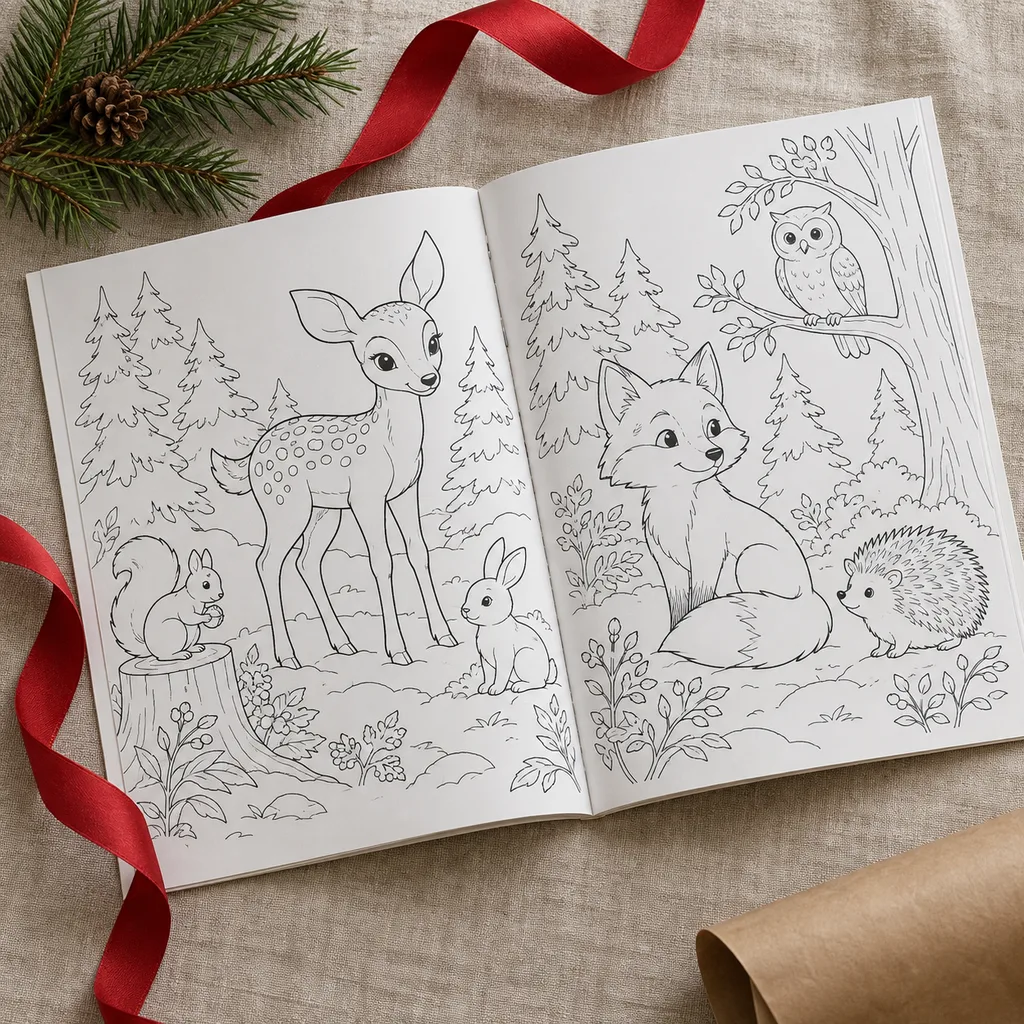 Representative photo-style image of themed children's coloring book — generated, not a specific product