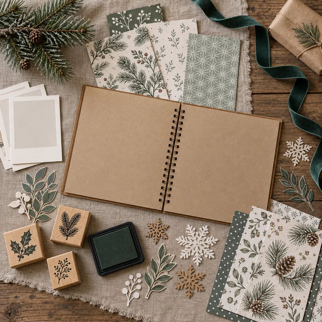 Representative photo-style image of themed memory scrapbook kit — generated, not a specific product
