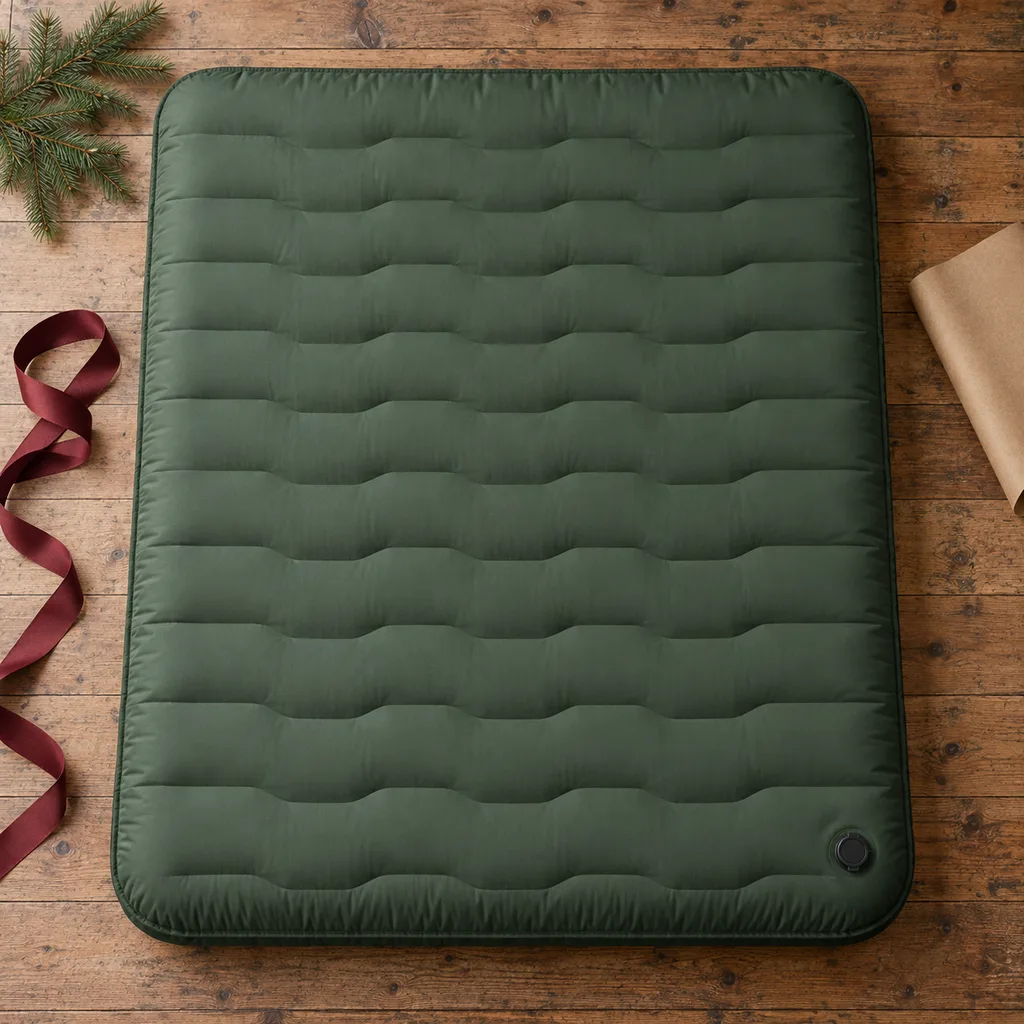 Representative photo-style image of thick car camping mattress — generated, not a specific product