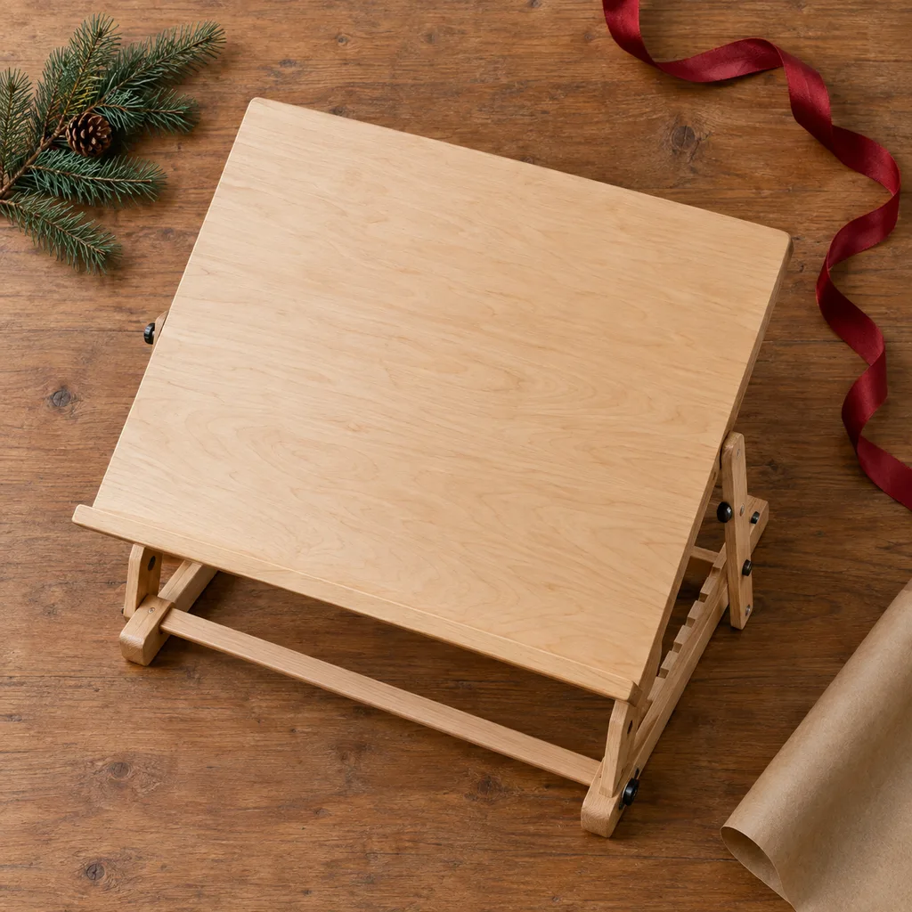Representative photo-style image of tilting art and drafting table — generated, not a specific product
