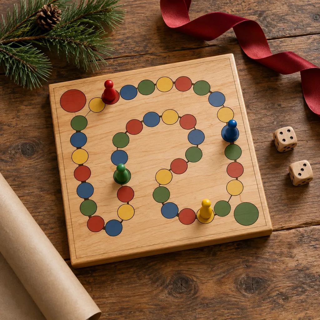 Representative photo-style image of timeless family board game — generated, not a specific product