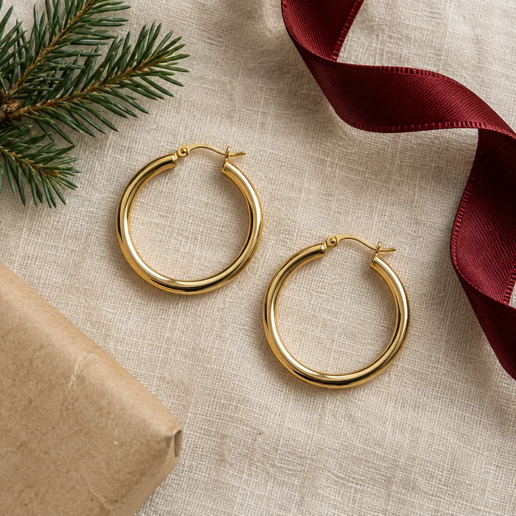 Representative photo-style image of hoop earrings — generated, not a specific product