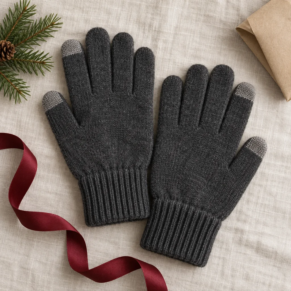 Representative photo-style image of touchscreen friendly winter gloves — generated, not a specific product