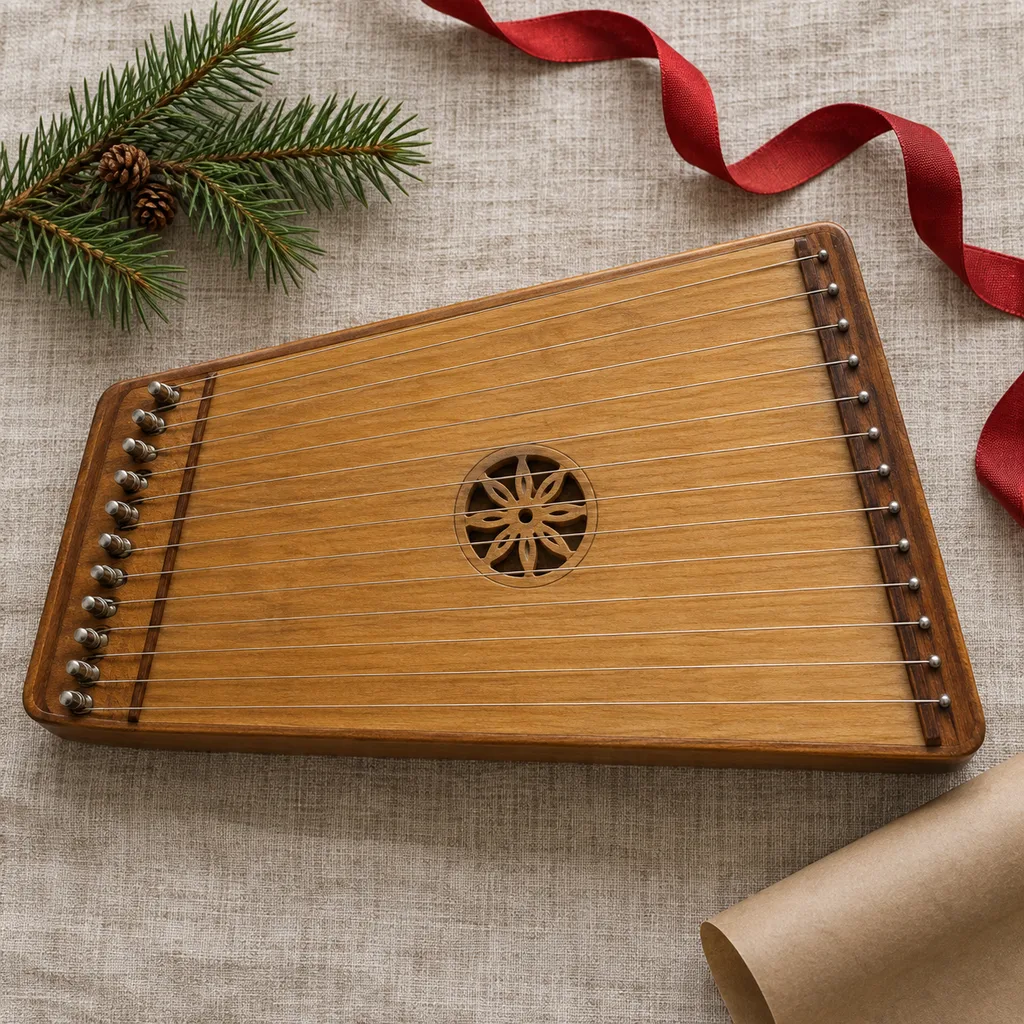 Representative photo-style image of toy zither — generated, not a specific product
