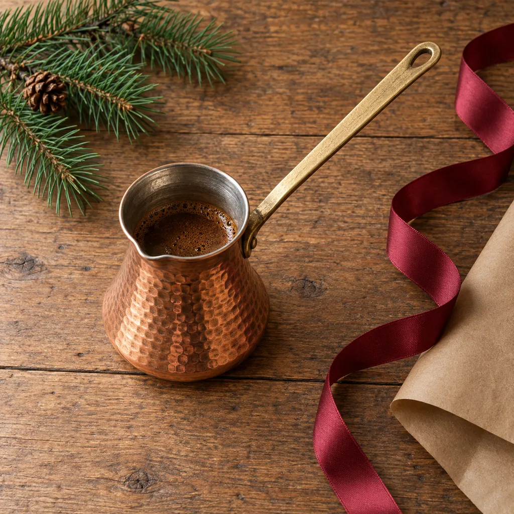 Representative photo-style image of traditional turkish coffee pot — generated, not a specific product