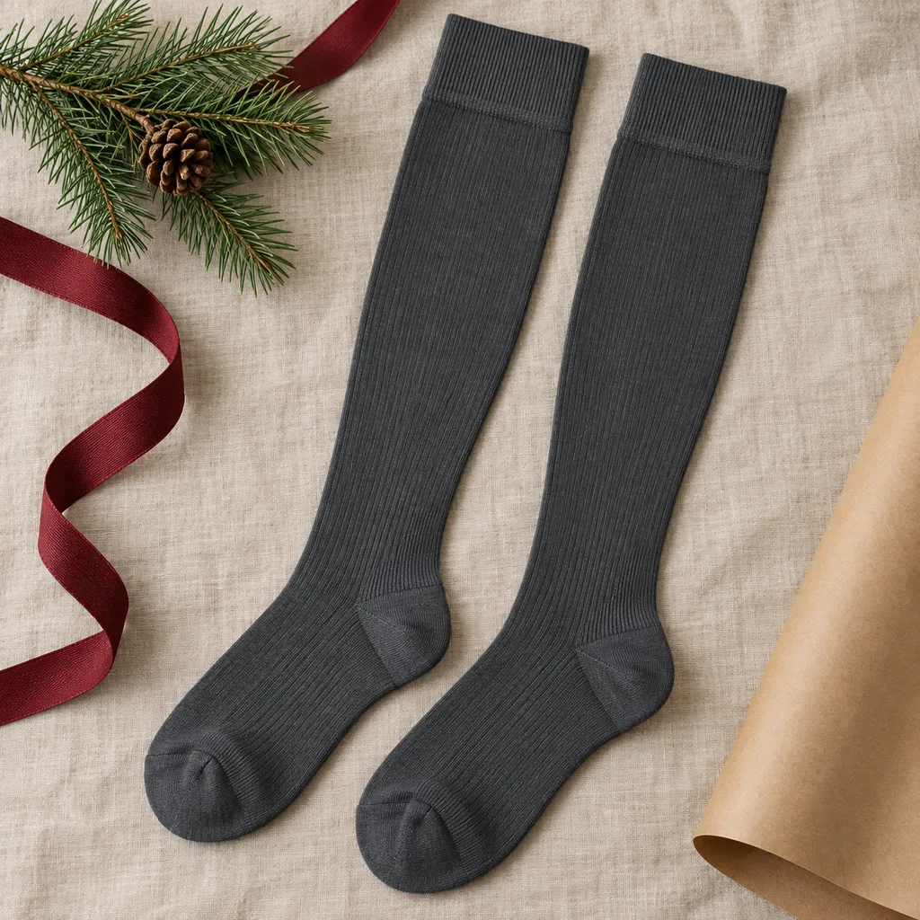 Representative photo-style image of compression socks for travel — generated, not a specific product