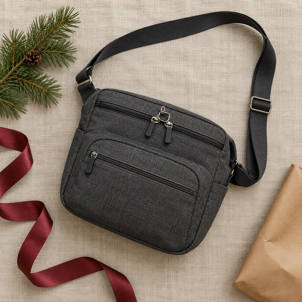 Representative photo-style image of travel-friendly anti-theft bag — generated, not a specific product