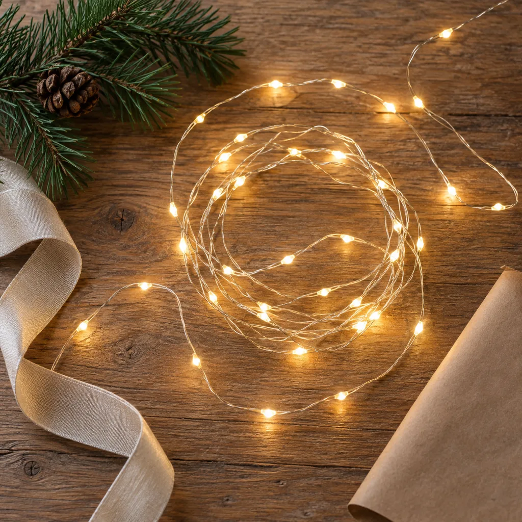 Representative photo-style image of twinkle effect string lights — generated, not a specific product