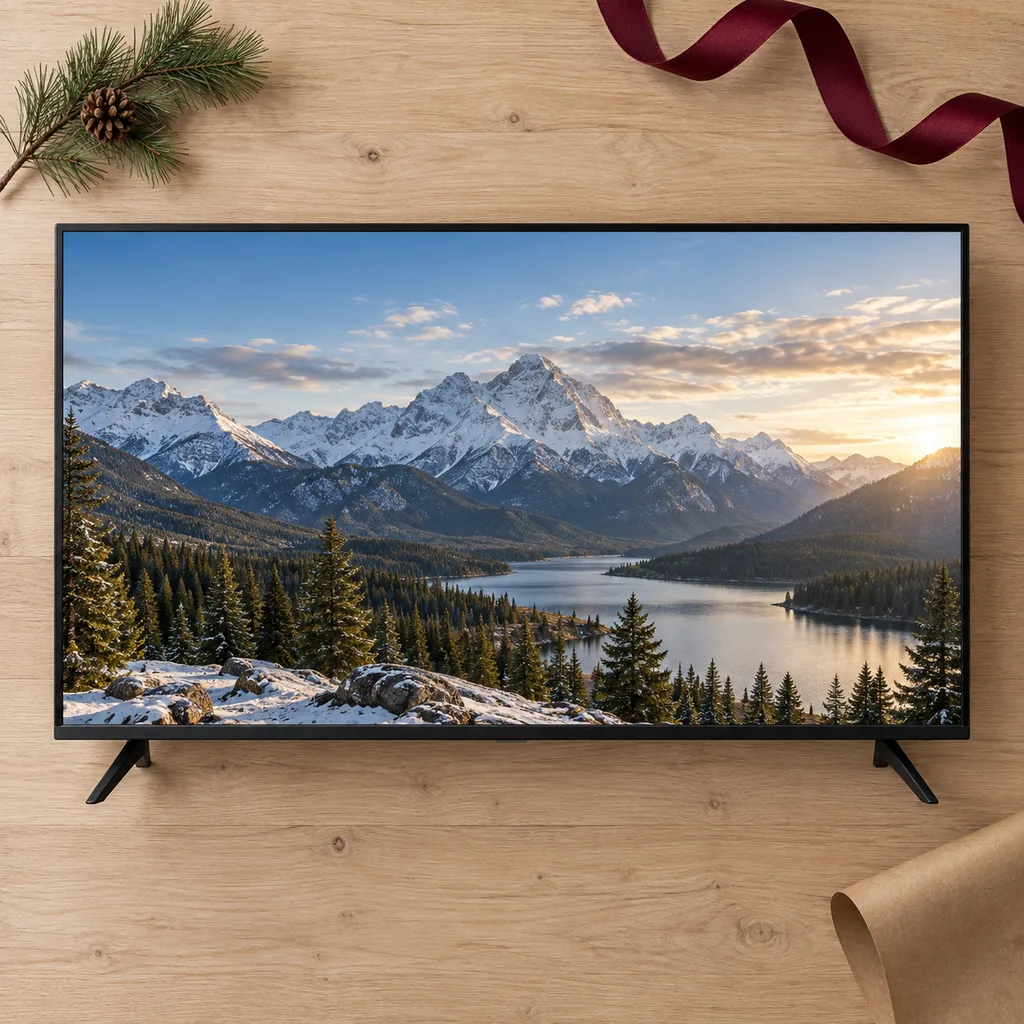 Representative photo-style image of ultra high definition television — generated, not a specific product