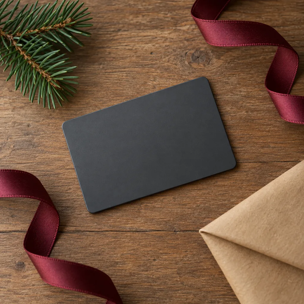 Representative photo-style image of ultra-thin wallet tracker — generated, not a specific product
