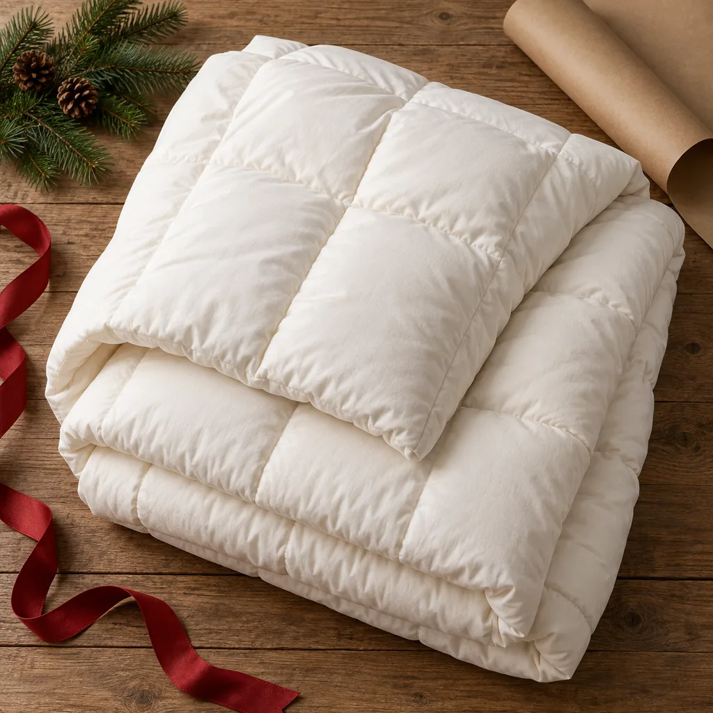 Representative photo-style image of ultra-warm winter comforter — generated, not a specific product