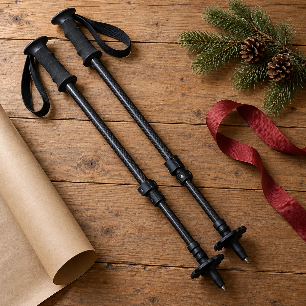 Representative photo-style image of carbon fiber hiking pole — generated, not a specific product