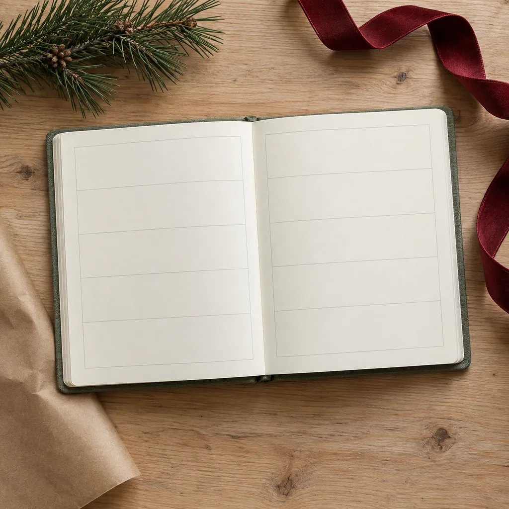 Representative photo-style image of undated planner — generated, not a specific product