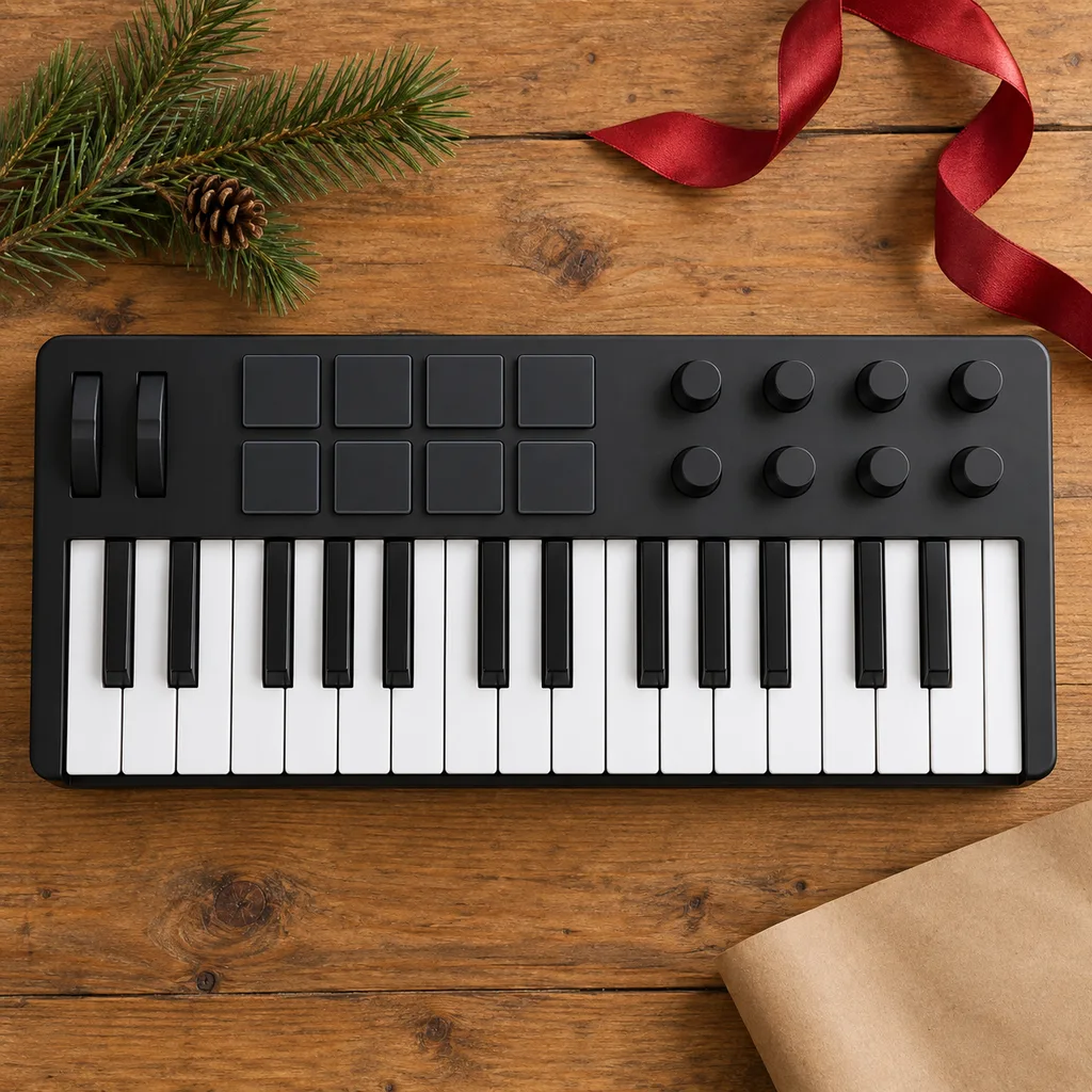 Representative photo-style image of usb midi controller keyboard — generated, not a specific product