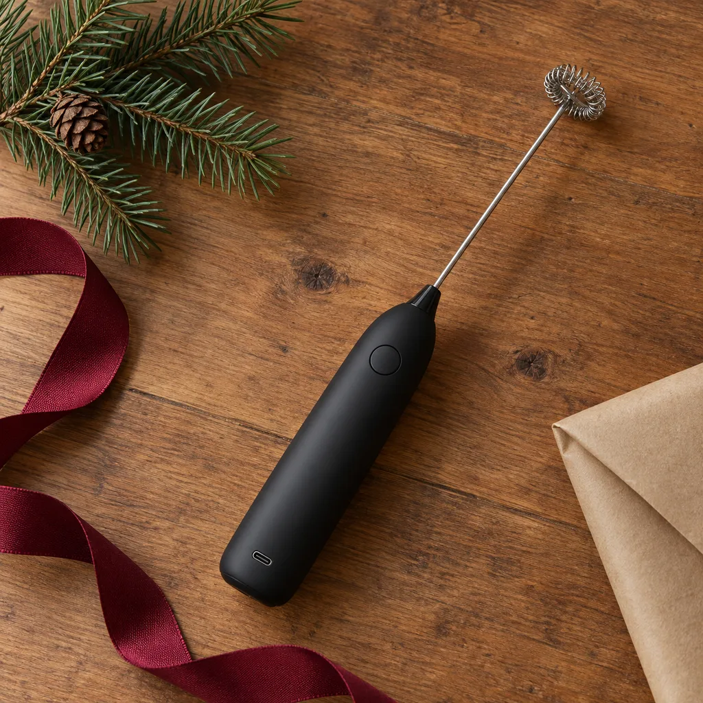 Representative photo-style image of usb rechargeable frother wand — generated, not a specific product