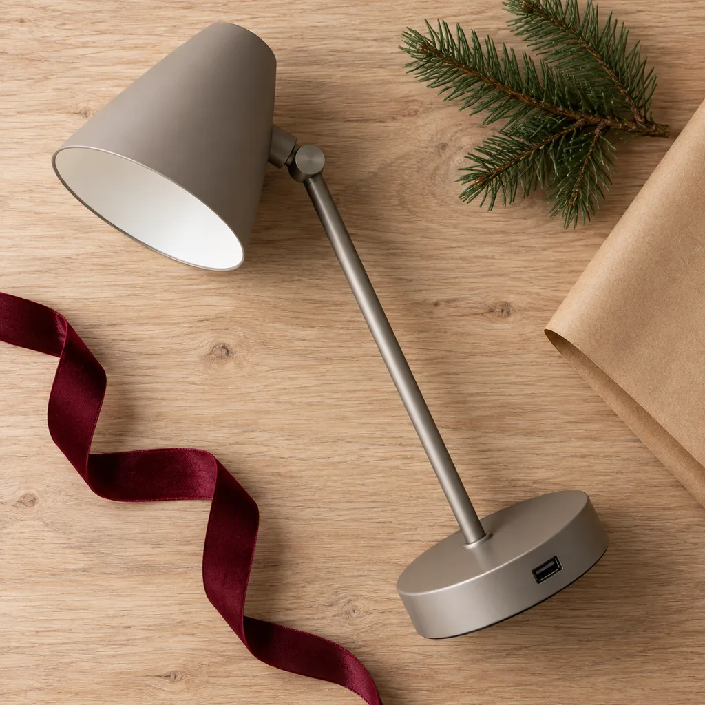 Representative photo-style image of utility usb charging table lamp — generated, not a specific product