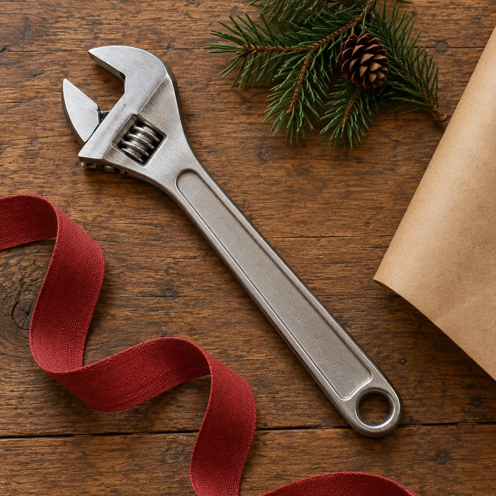 Representative photo-style image of versatile adjustable crescent wrench — generated, not a specific product