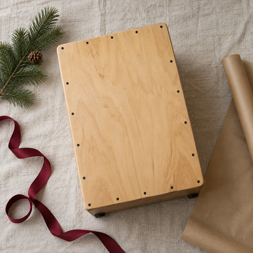 Representative photo-style image of cajon drum box — generated, not a specific product