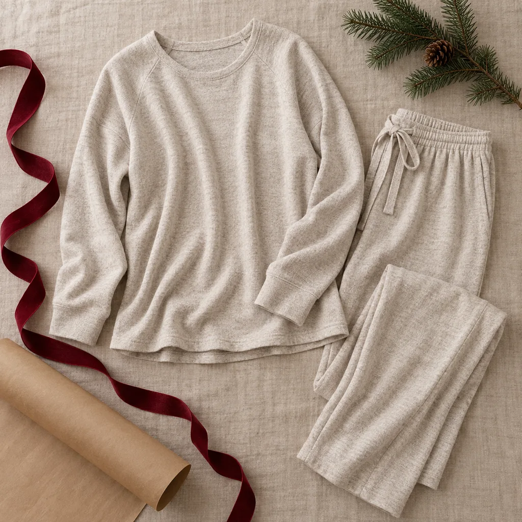 Representative photo-style image of versatile loungewear pajama set — generated, not a specific product