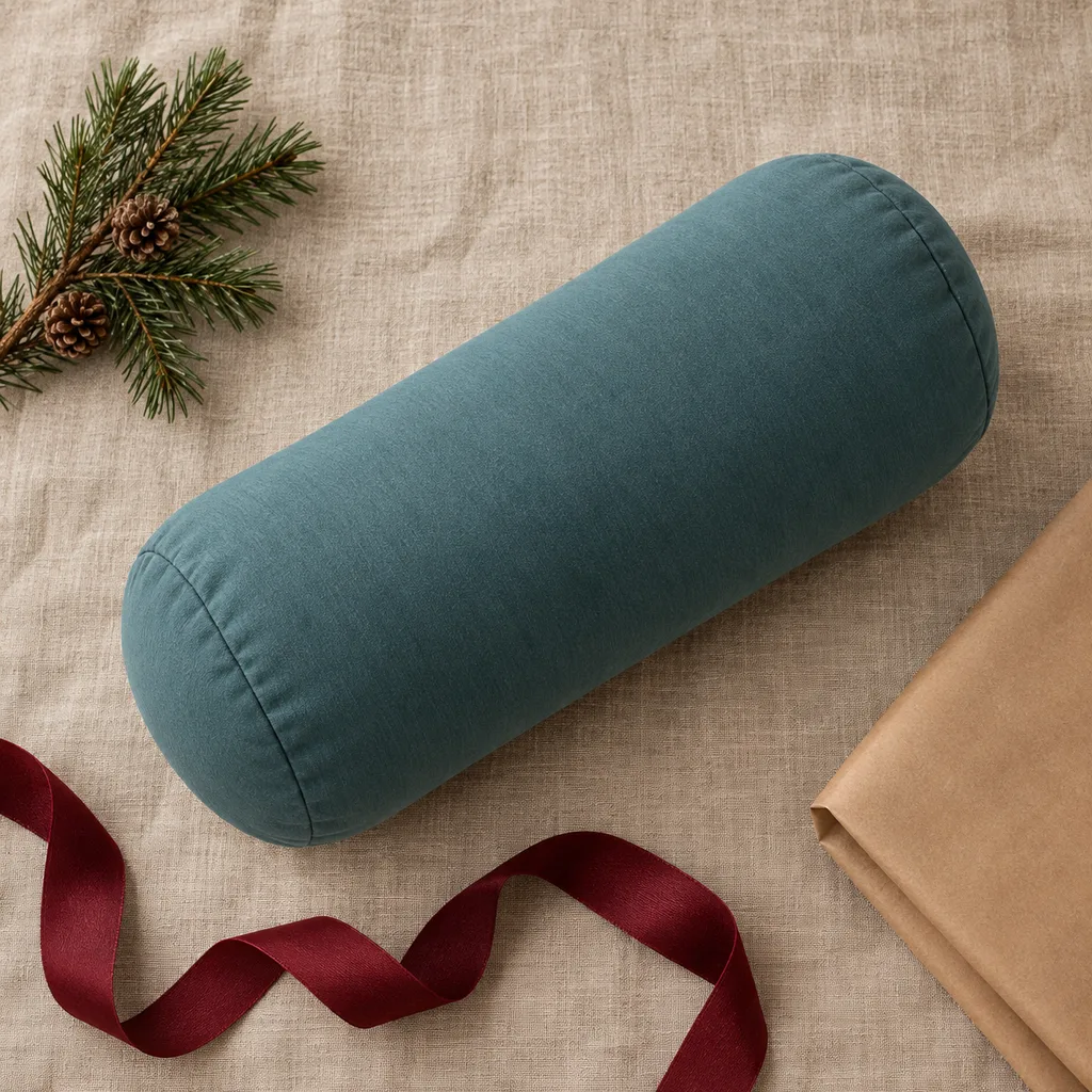 Representative photo-style image of versatile microbead roll pillow — generated, not a specific product