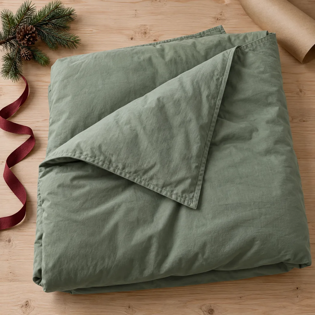 Representative photo-style image of versatile solid color duvet cover — generated, not a specific product