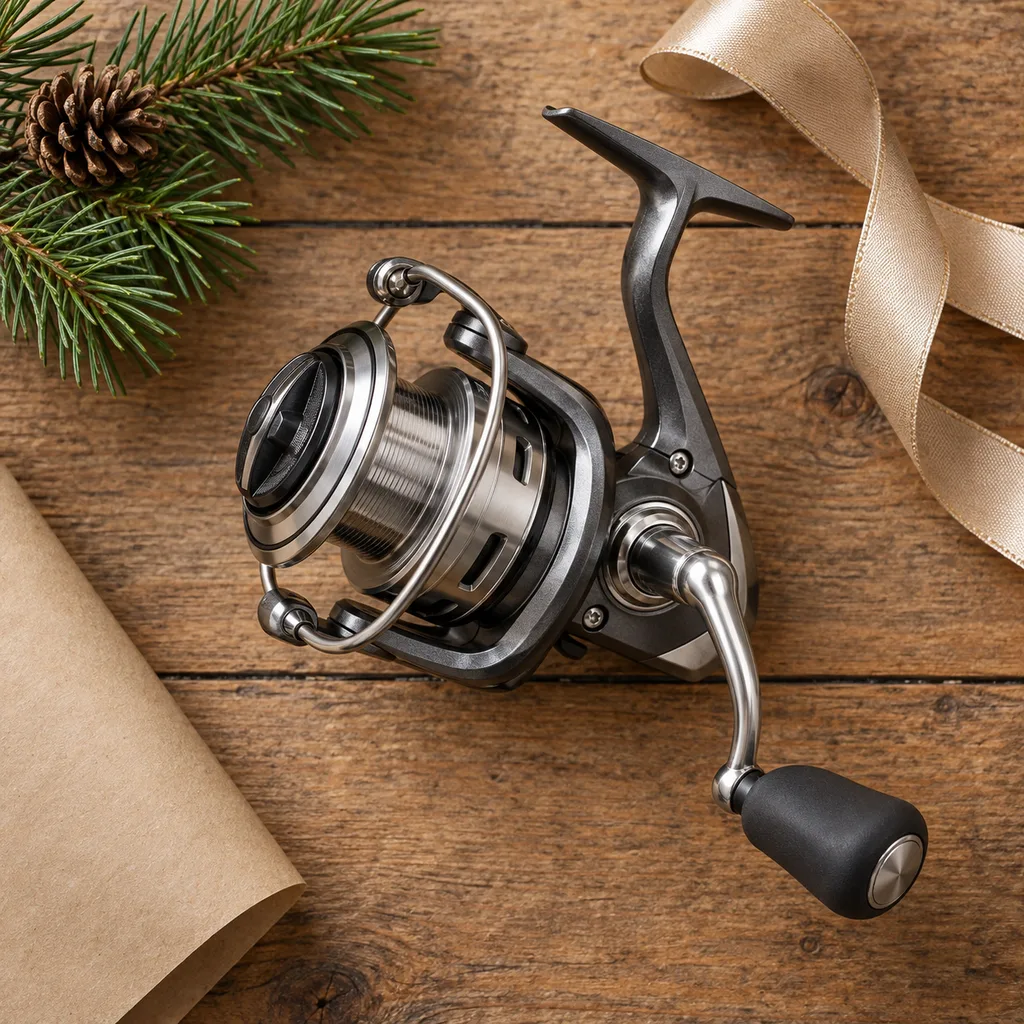 Representative photo-style image of versatile spinning fishing reel — generated, not a specific product
