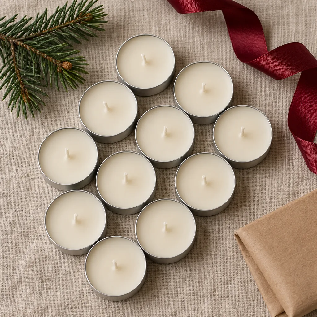 Representative photo-style image of versatile tealight candle pack — generated, not a specific product