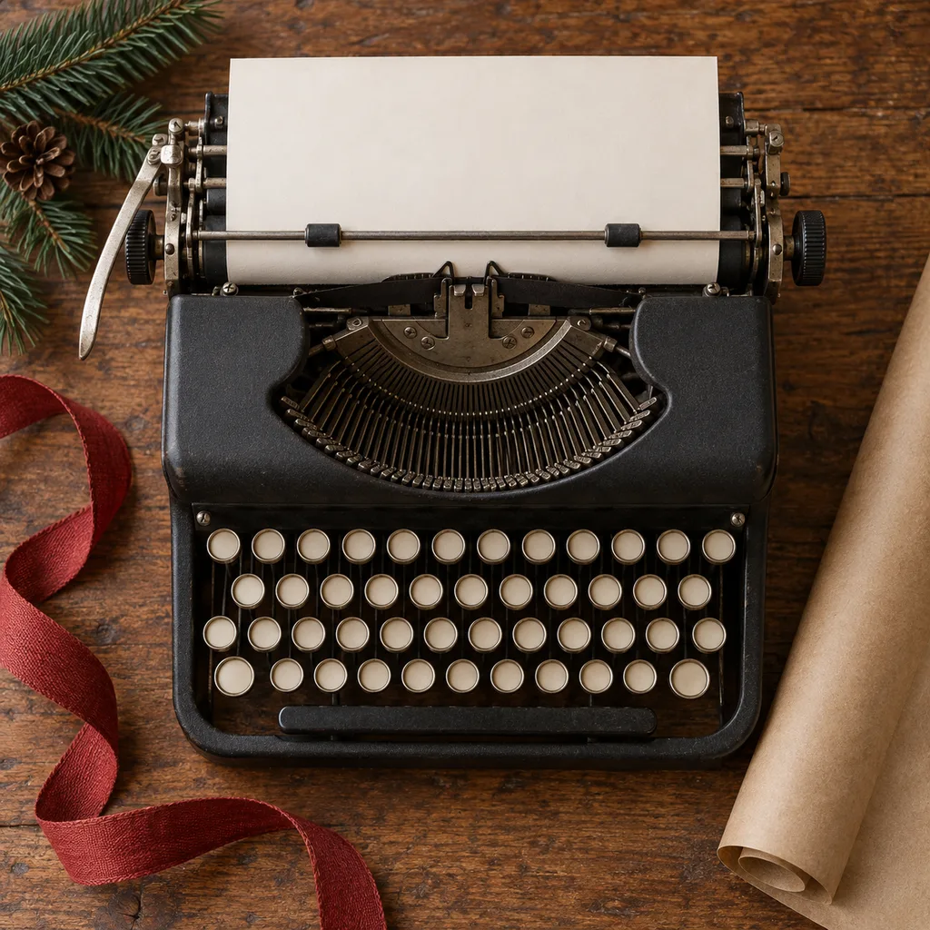 Representative photo-style image of vintage typewriter — generated, not a specific product