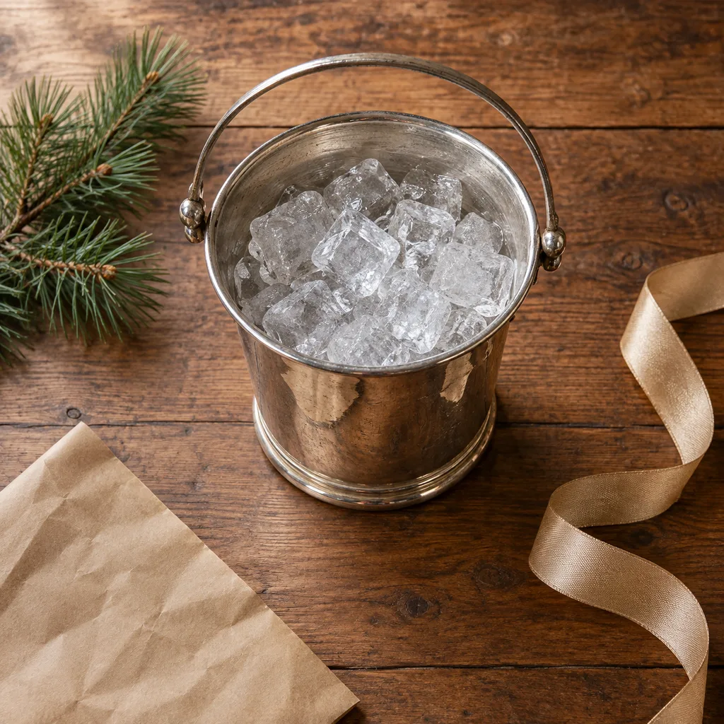 Representative photo-style image of vintage ice bucket — generated, not a specific product