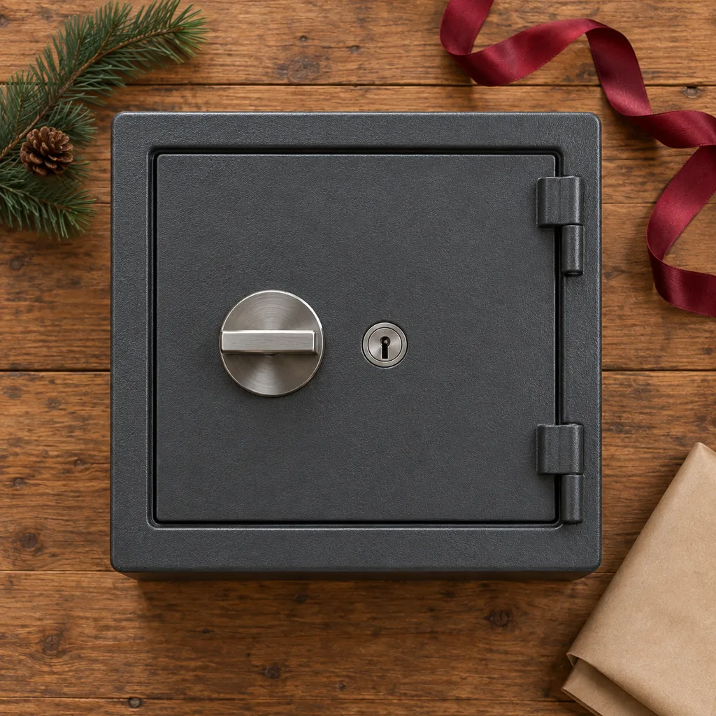 Representative photo-style image of water resistant home safe — generated, not a specific product