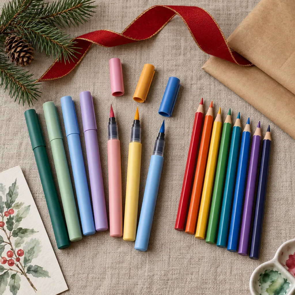 Representative photo-style image of watercolor brush pen set — generated, not a specific product