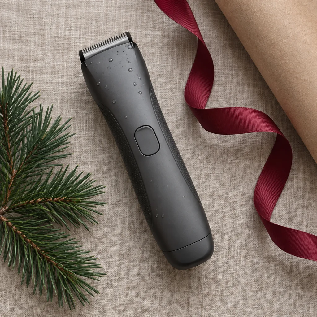 Representative photo-style image of waterproof body groomer — generated, not a specific product