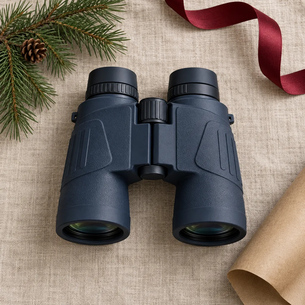 Representative photo-style image of waterproof marine binoculars — generated, not a specific product
