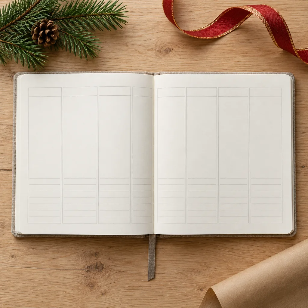Representative photo-style image of weekly agenda notebook — generated, not a specific product