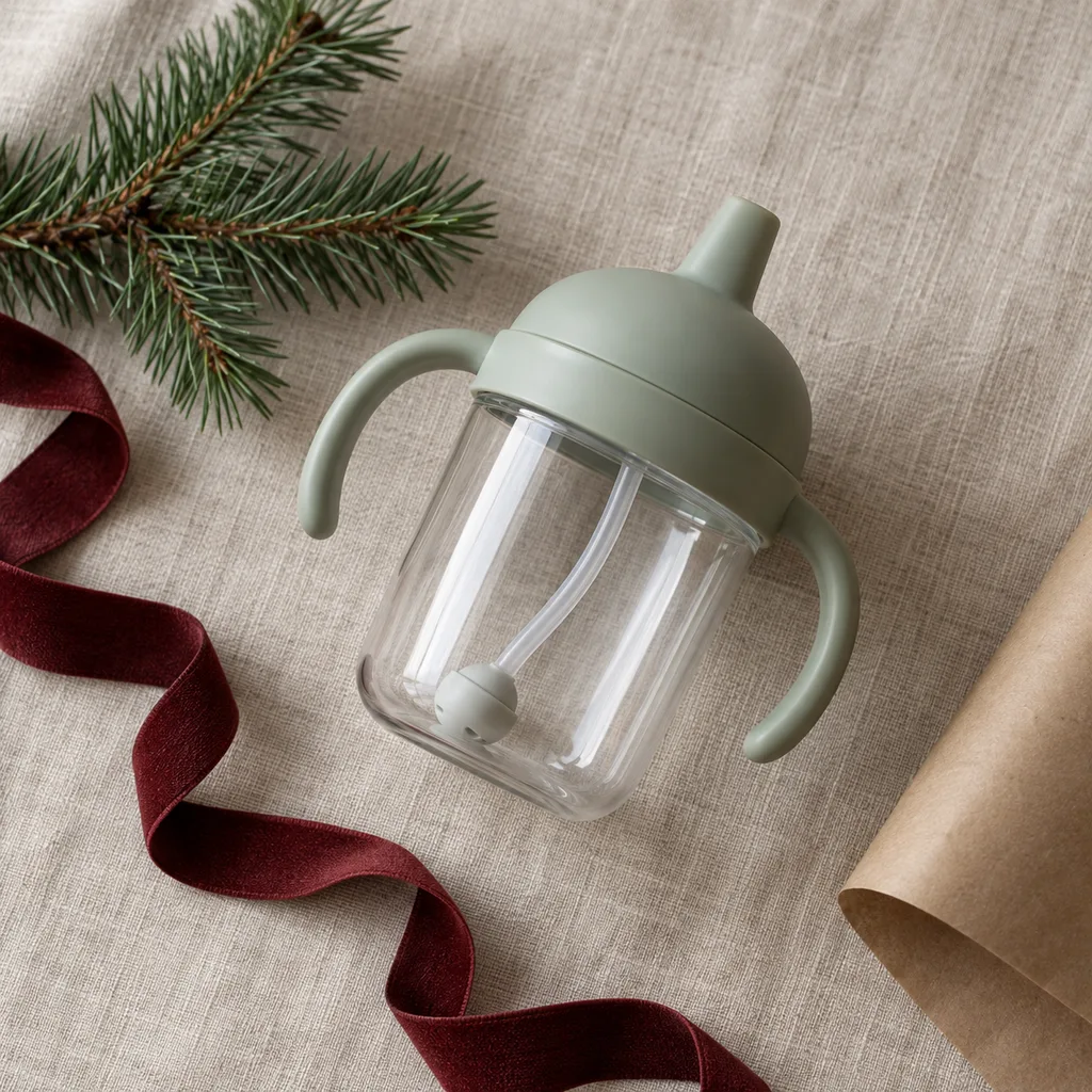 Representative photo-style image of weighted straw cup — generated, not a specific product