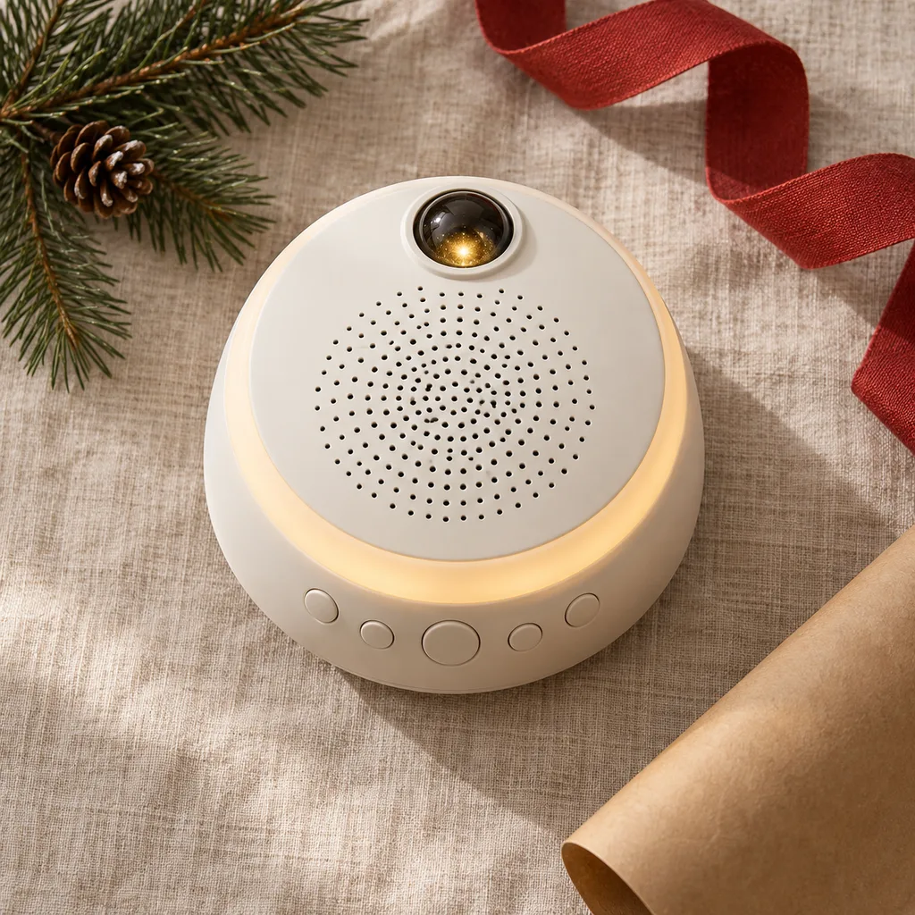 Representative photo-style image of white noise sound projector — generated, not a specific product