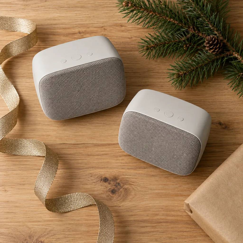 Representative photo-style image of wi-fi multi-room audio speaker — generated, not a specific product
